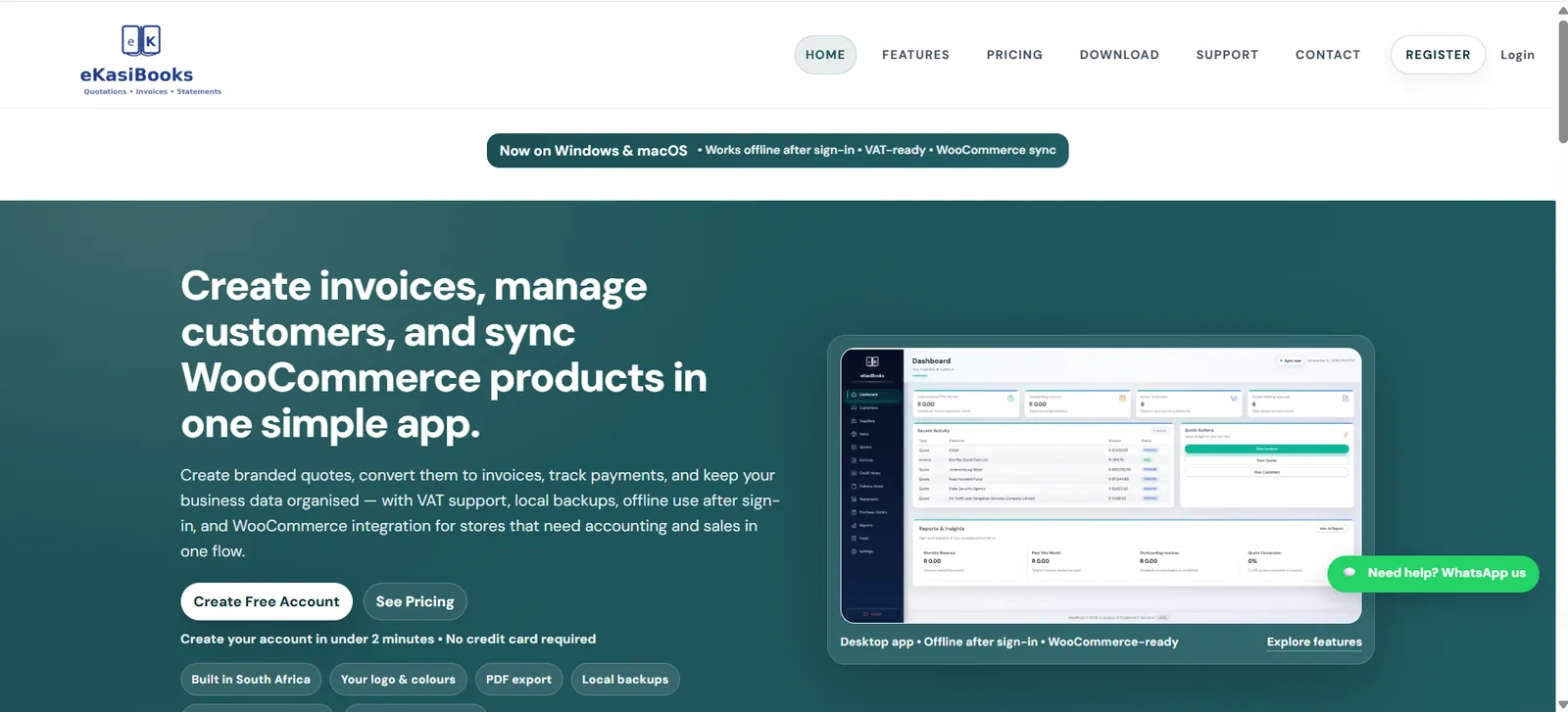 eKasiBooks business administration platform